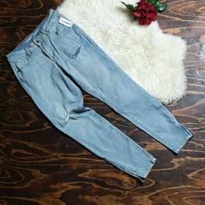 NEW Old Navy Ankle Zipper Distressed Skinny Jeans Light Wash Women's 4